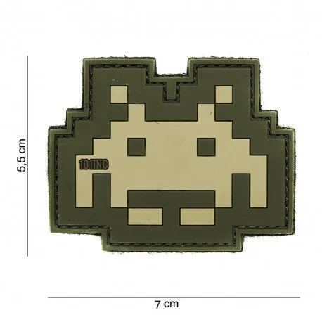 Patch 3D PVC Space Invader