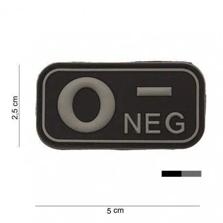Patch 3D PVC Sanguin o · Negro