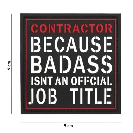 Patch 3D PVC Contractor Badass