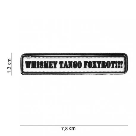 Patch 3D PVC Whiskey Tango Foxtrot