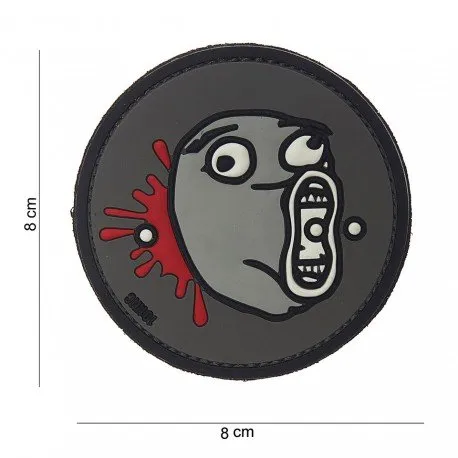 Patch 3D PVC LoL Face · Gris