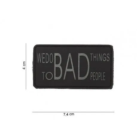 Patch 3D PVC WE Do Bad Things & · Gris noir