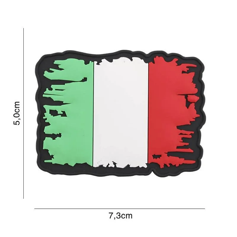 Patch 3D PVC Drapeau Vintage Italie