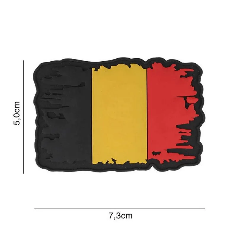 Patch 3D PVC Drapeau Vintage Belgique