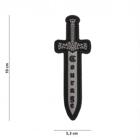 Patch 3D PVC Sword Courage