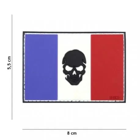 Patch 3D PVC France W/ Skull