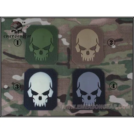 Patch 3D PVC Skull · Verde / OD