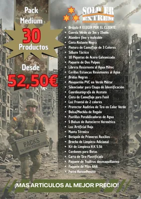 Acceso al Ejército - Acceso CEFOT - Medium (30 Productos) Frontal (Incluida) - Mi tienda