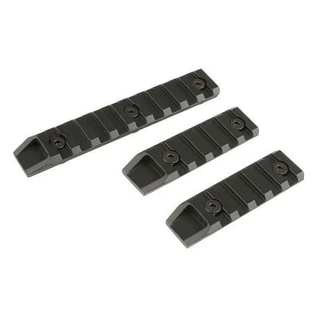 Rail KeyMod Metal (Set 3PCS) · Negro