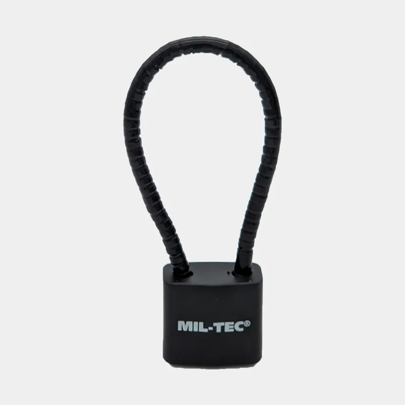 MilTec Candado Tipo Cable · Negro