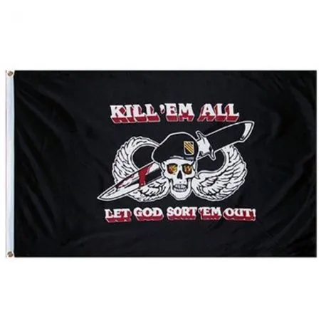Drapeau Kill Them All Let God Sort