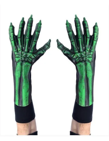 Gants Halloween Squelette Reactif UV · Verde / OD