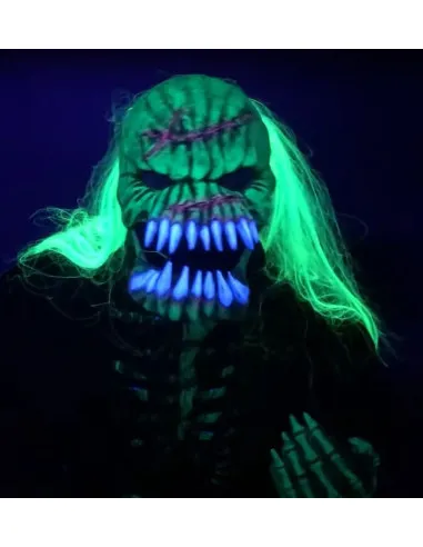 Masque Latex Halloween Bone Crusher Reactif UV · Verde / OD