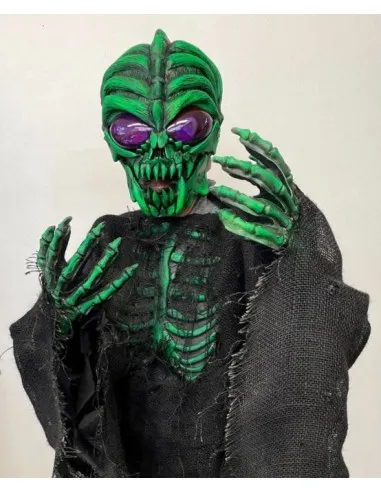 Masque Latex Halloween Alien Réactif UV · Verde / OD