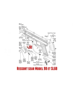 Ressort Sear Tippmann 98 Custom Old Model et SL68 -11908