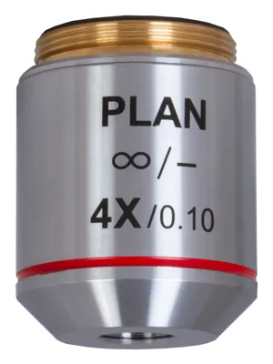 Objetivo Plano Acromático MED 4x Corregido al Infinito - Levenhuk