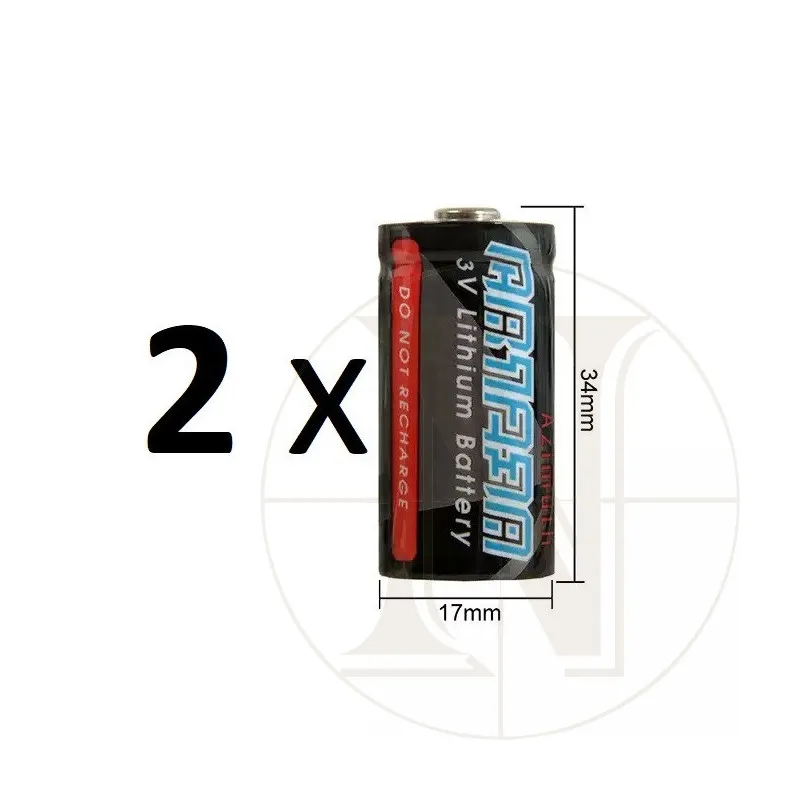 2x Batterie CR123 3V