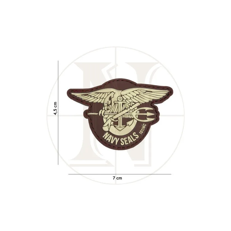 Patch in PVC Navy SEALs · Marrón