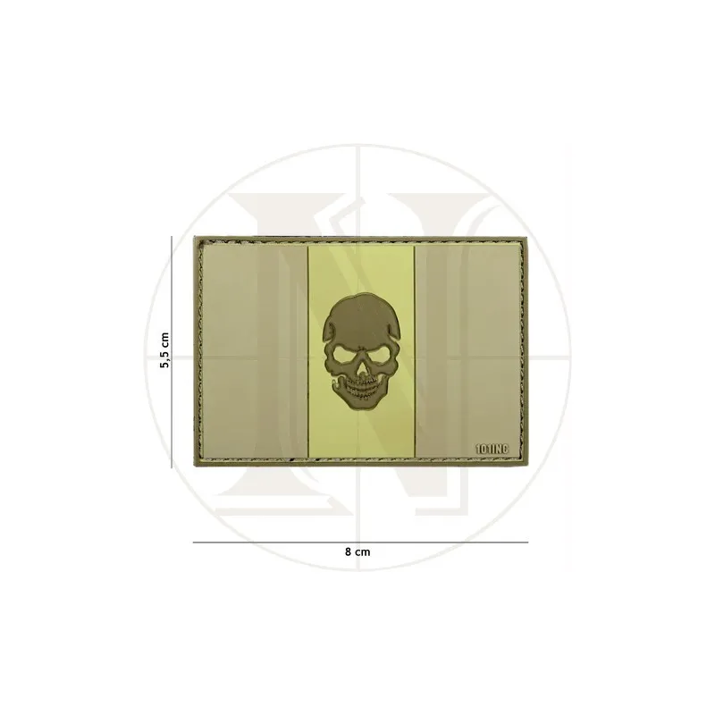 Patch in PVC Italia Skull · Verde / OD