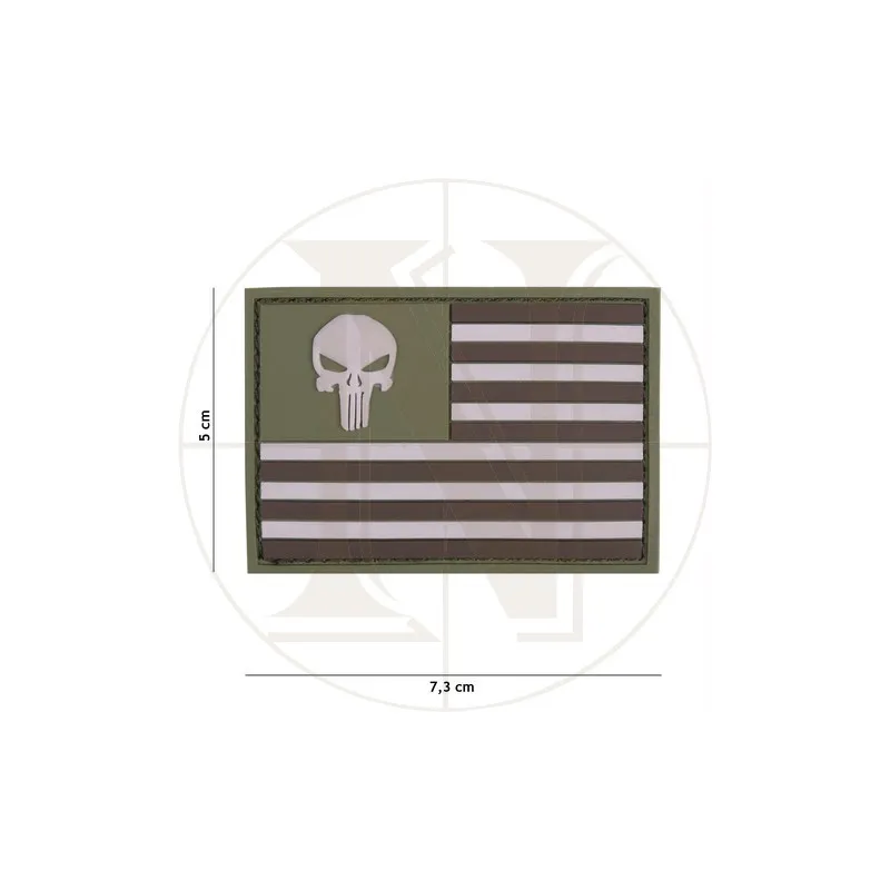 Patch in PVC Punisher USA Flag · Multicam