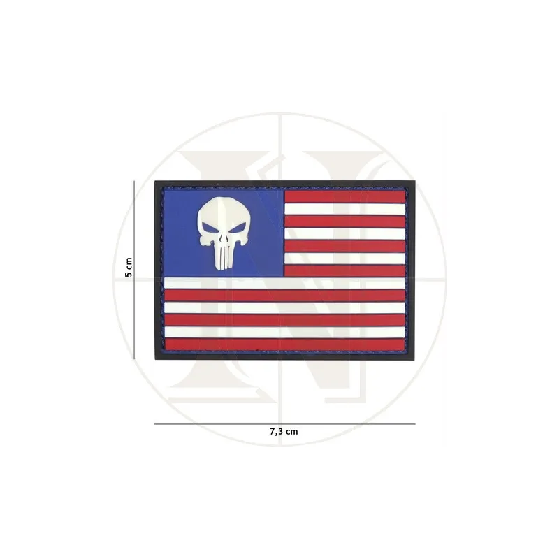 Patch in PVC Punisher USA Flag