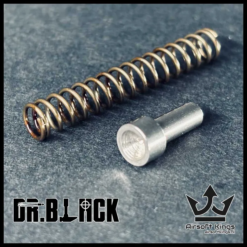 Dr.Black Hammer Spring & Top Plug for Hi-Capa · Negro