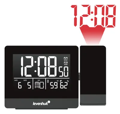 Termómetro Wezzer BASE L70 con Proyector y Reloj - Levenhuk