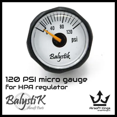 120 PSI Micro Gauge for HPA Regulator - Balystik Airsoft Parts