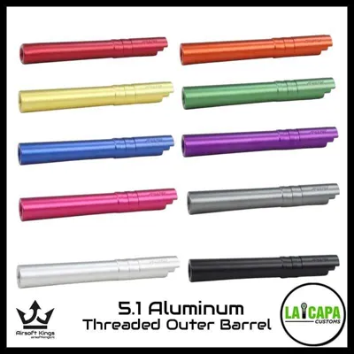 5.1 Aluminum Threaded Outer Barrel for Hi-Capa - LA Capa Customs