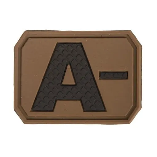 3D Blood Type Patch – A Negative · Coyote
