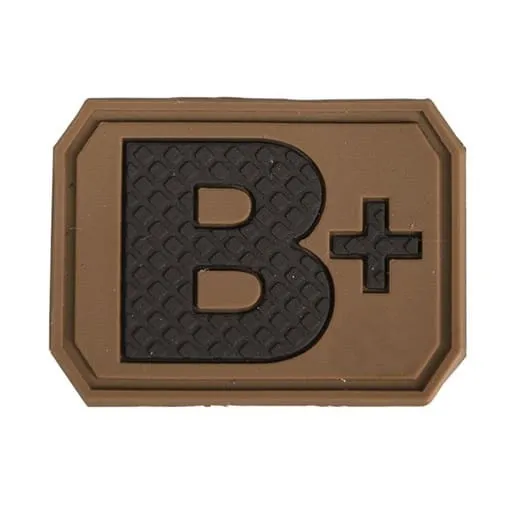 3D Blood Type Patch – B Positive · Coyote