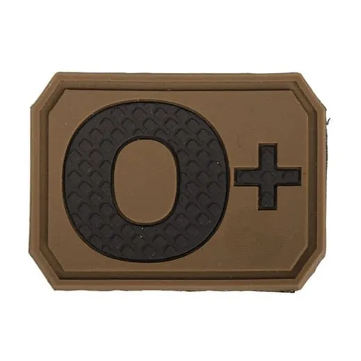 3D Blood Type Patch – o Positive · Coyote