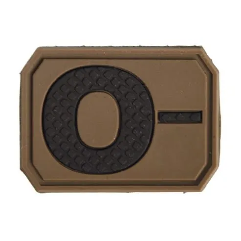 3D Blood Type Patch – o Negative · Coyote