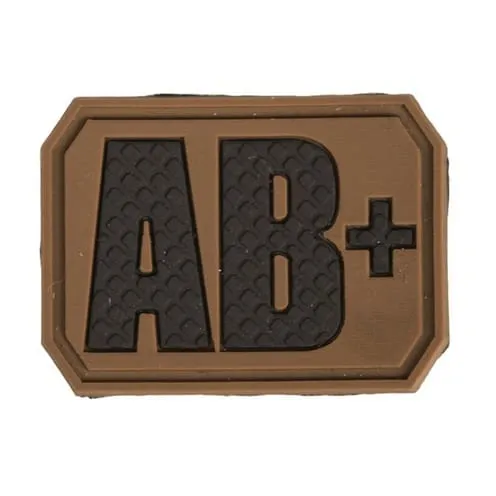 3D Blood Type Patch – AB Positive · Coyote