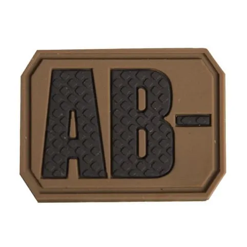 3D Blood Type Patch – AB Negative · Coyote