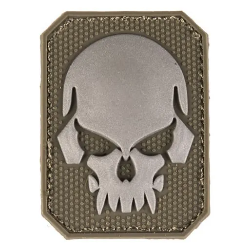 PVC Skull 3D Velcro Patch · Verde / OD