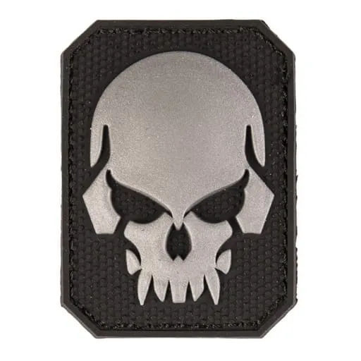 PVC Skull 3D Velcro Patch (Zwart)
