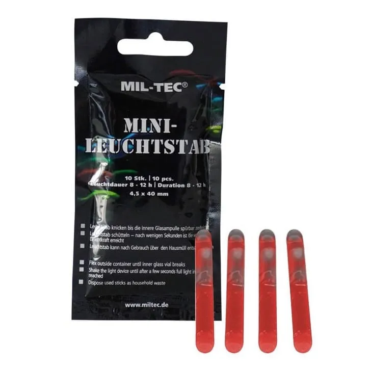 Lightsticks Mini – 10 Stuks (Rood)