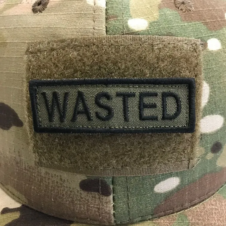 ASN – Tab Wasted – Velcro Patch – 6×2 cm · Verde / OD