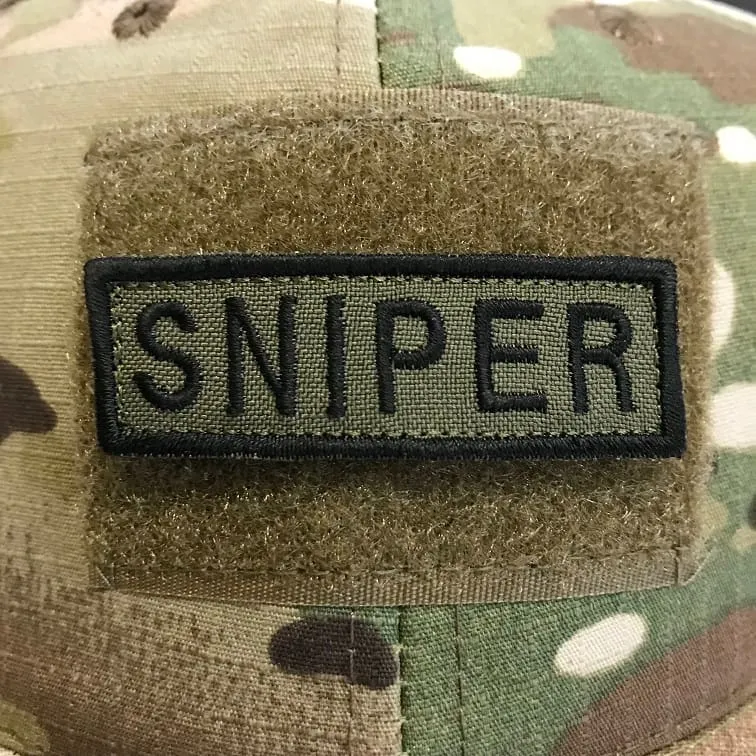 ASN – Tab Sniper – Velcro Patch – 6×2 cm · Verde / OD