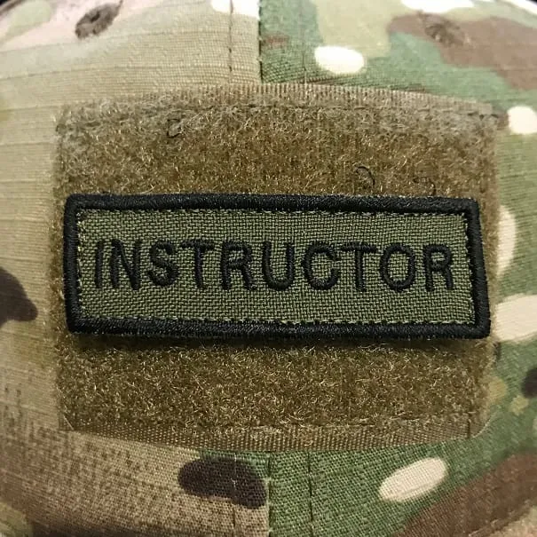 ASN – Tab Instructor – Velcro Patch – 6×2 cm · Verde / OD