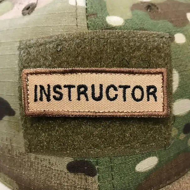 ASN – Tab Instructor – Velcro Patch – 6×2 cm · Tan / FDE