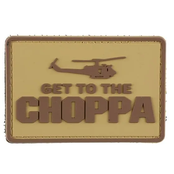 Airsoftneeds – Get to the Choppa 3D Patch · Tan / FDE