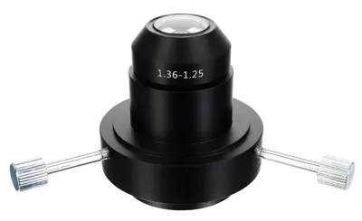 Condensador de Campo Oscuro MED (Aceite, NA 1,36–1,25) para Microscopios MED 30/35/40/45 - Levenhuk