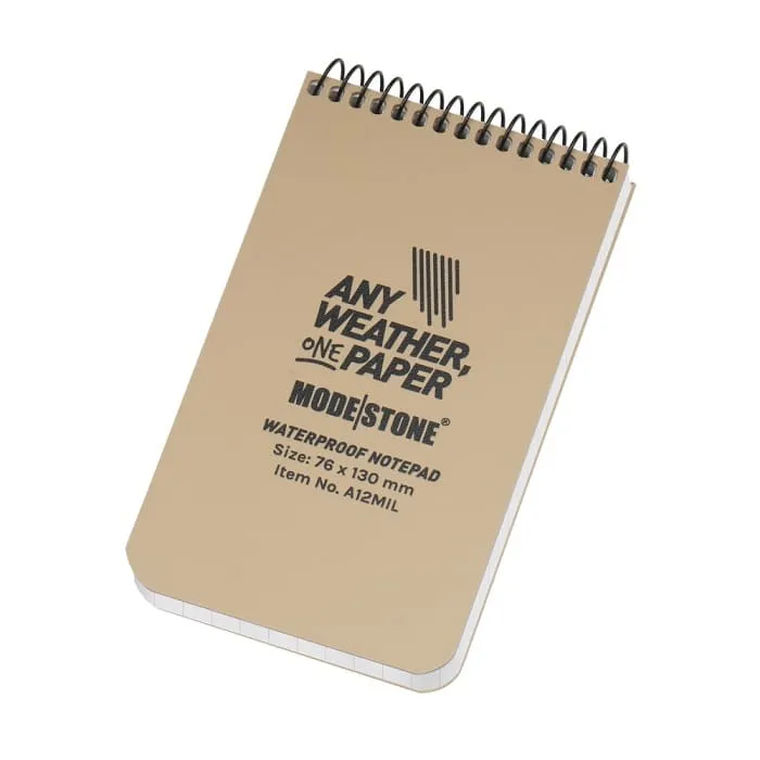 Waterproof Notebook – 76 x 130 mm – 50 Sheets · Tan / FDE