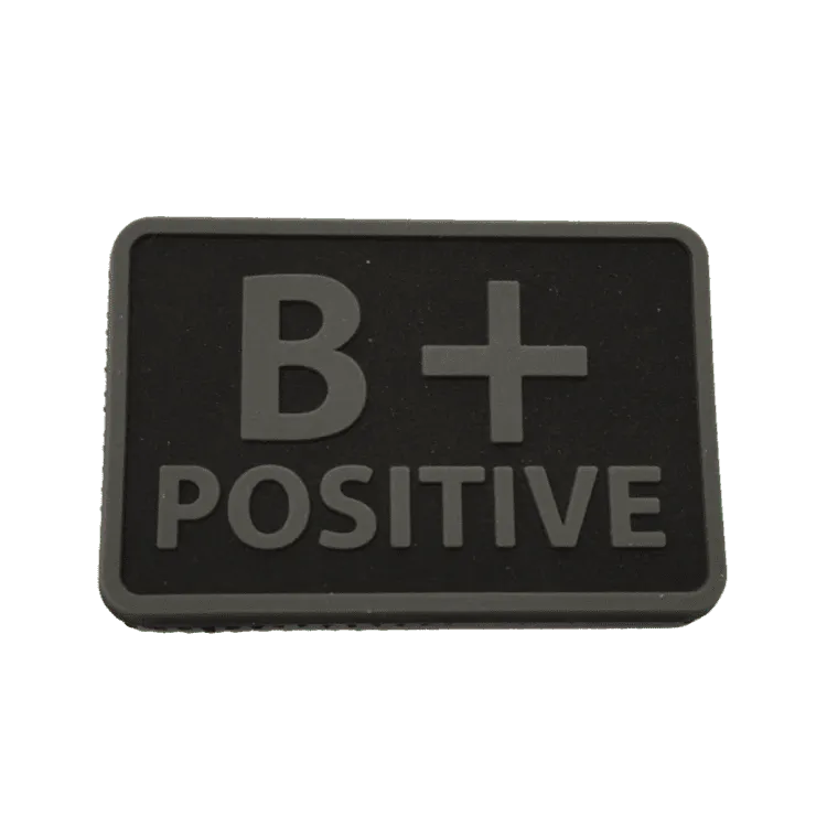 PVC Patch B+ Blood Type · Negro