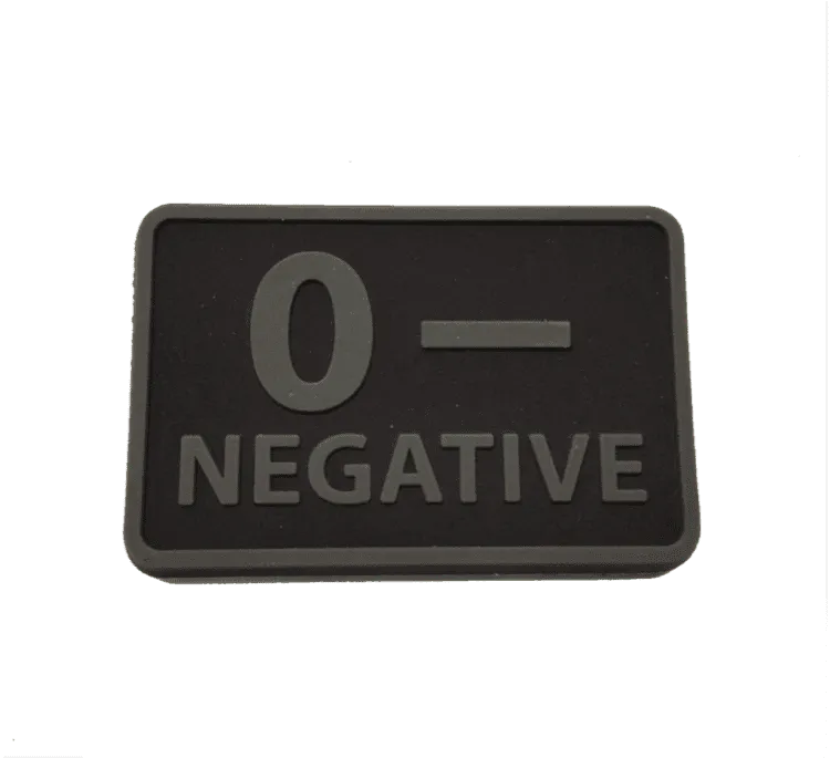 PVC Patch o- Blood Type · Negro