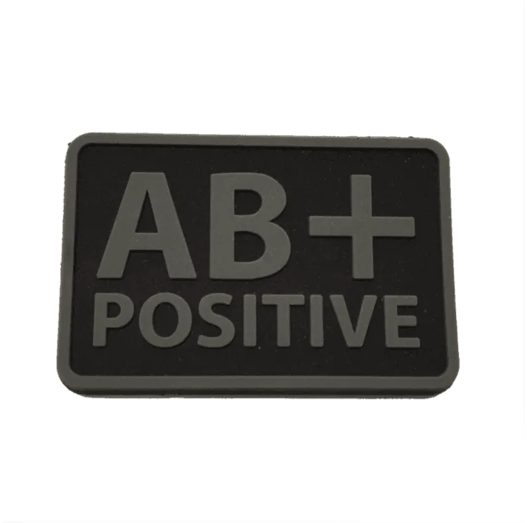 PVC Patch AB+ Blood Type · Negro