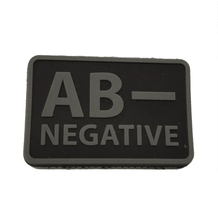 PVC Patch AB- Blood Type · Negro