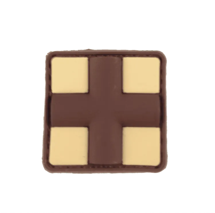 Medical Cross – 3D Patch · Tan / FDE